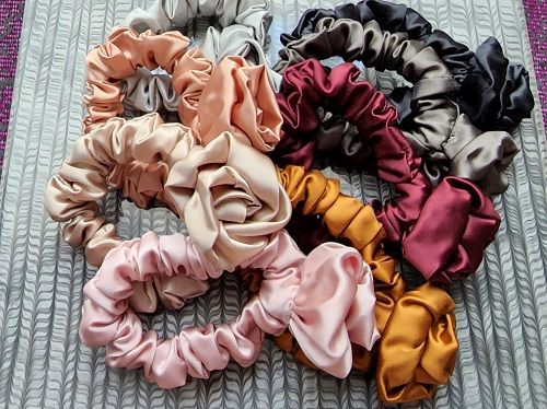 silk rosette scrunchies 8 colors 1