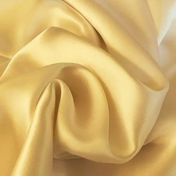 Light Gold Mulberry Silk Satin Tie